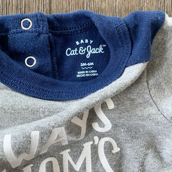 4/$10 Cat & Jack long sleeve onesie bodysuit 3-6 months - Picture 3 of 4